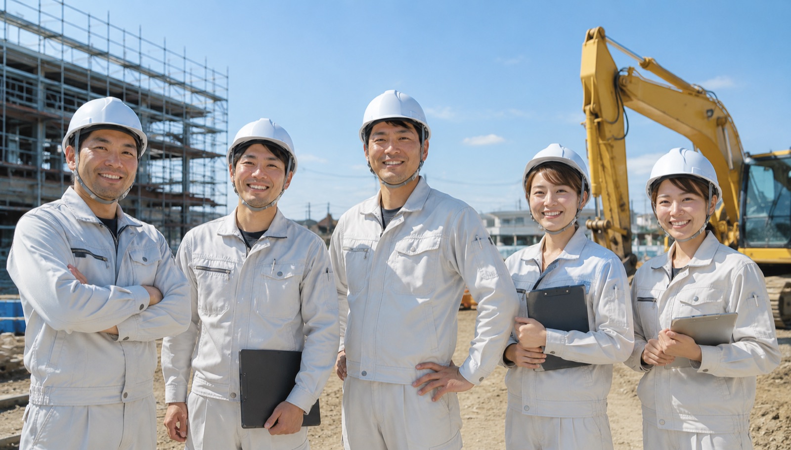 建設現場で働く社員