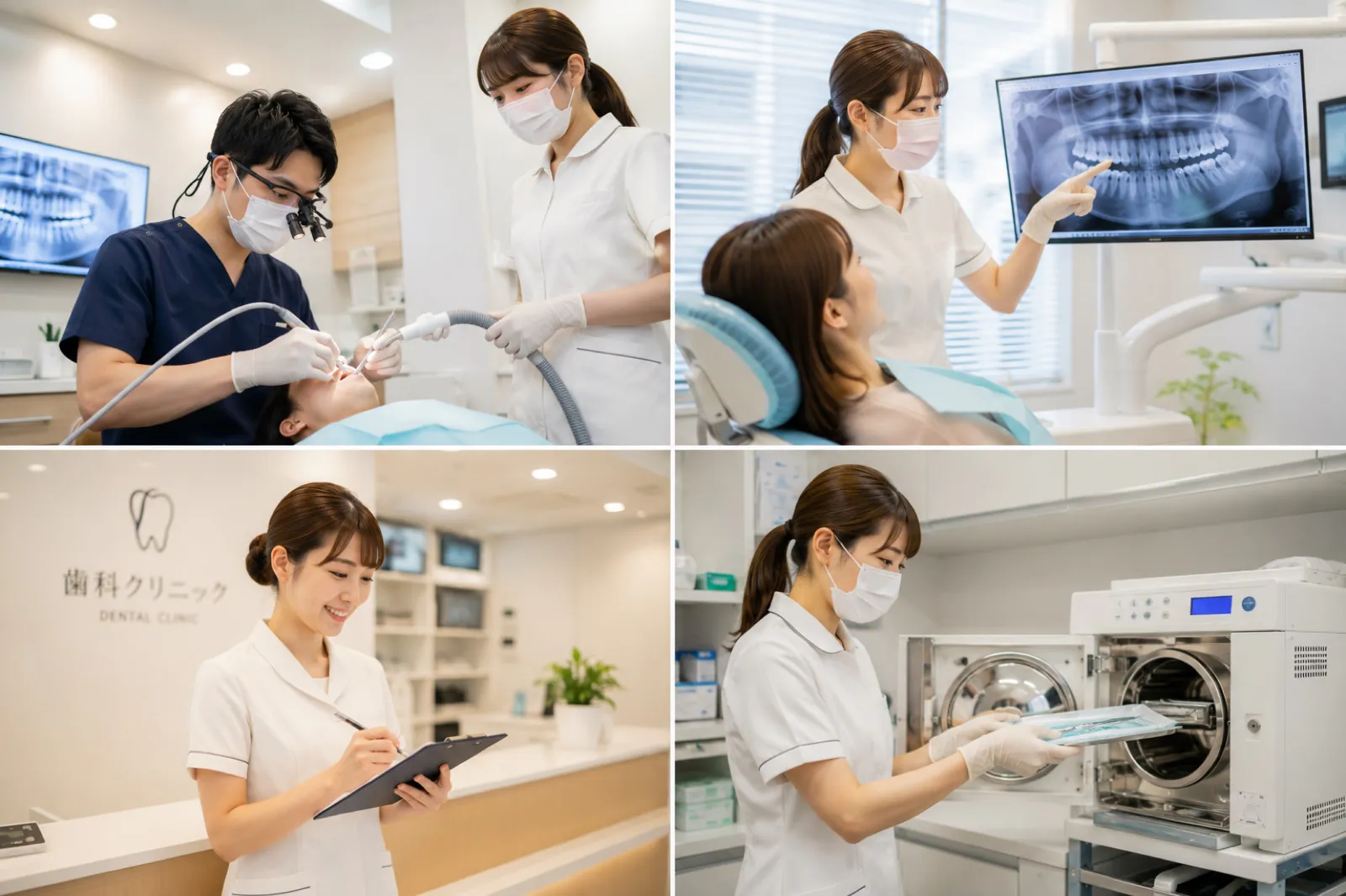 歯科医院の院内と診療の様子