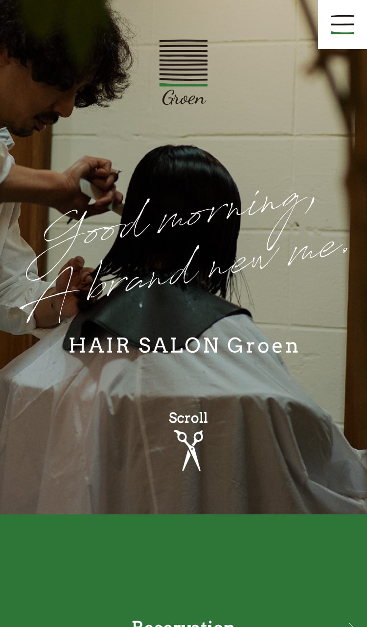 hair salon Groen（ヘアサロン・グルーン）スマホサイト