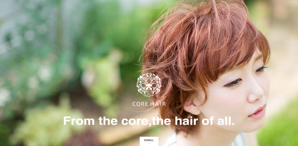 CORE HAIR（コアヘアー）パソコンサイト